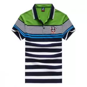 shark hommes t-shirt polo shirt summer lapel stripe united kingdom national flag green